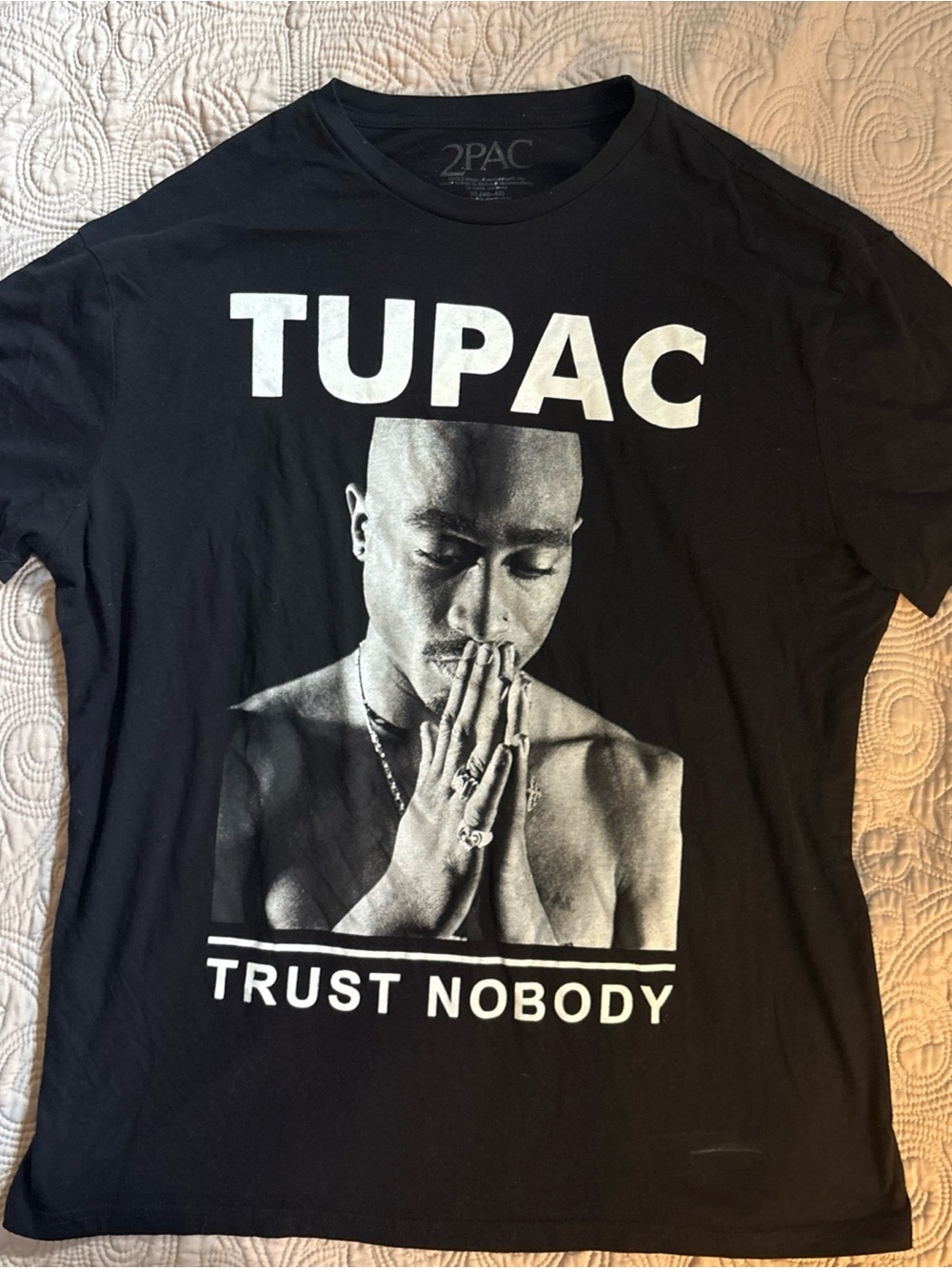 Tupac 'Trust Nobody' Black Short-Sleeve Graphic Tee